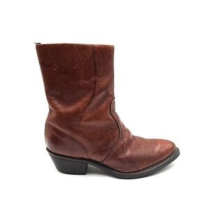 Durango Boots Mens‎ 7 Brown Leather Side Zip Ankle Chelsea Western Cowboy